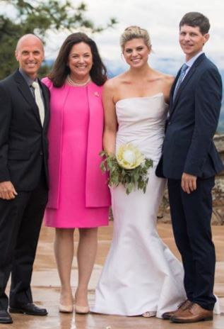 Ashleigh Walters with her siblings at her wedding.